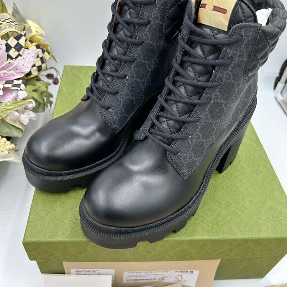 Women’s Gucci GG Supreme Leather boots size 40.5 made in Italy - Picture 8 of 10